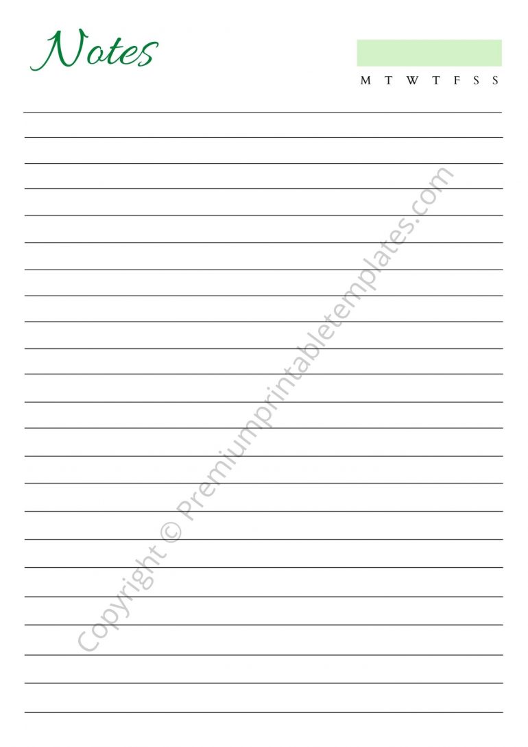 Printable Notes