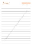 Lined Notes Printable Template in PDF &amp; Word [Pack of 7]