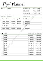 Project Planner Template