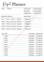 Project Planner Word Format
