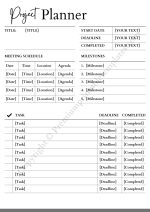Project Planner word