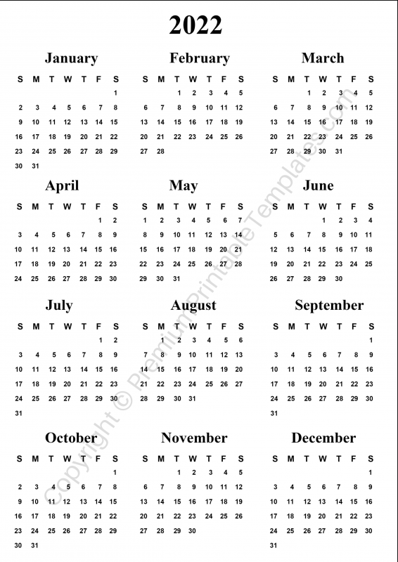 2022 Calendar Bundle | Printable Editable Monthly Calendars [Pack of 26]