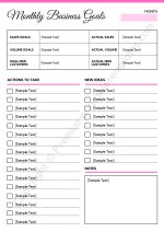 Printable Monthly Business Goals