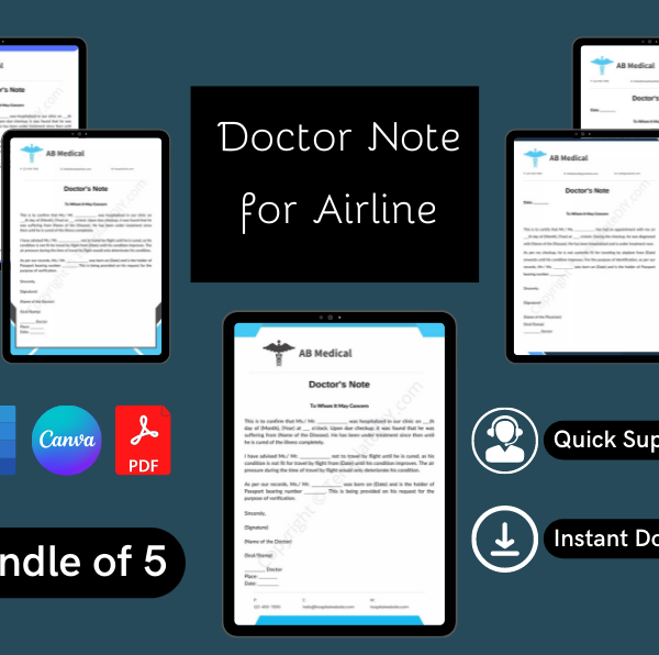 Sample Doctor Note for Airline