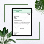 Medical Excuse Note Template Pdf