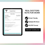 Real Doctors Note for Work