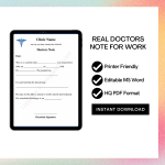 Real Doctors Note for Work PDF