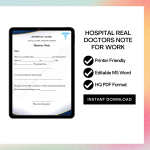 Hospital Doctors Note for Work