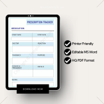 Prescription Tracker Pdf