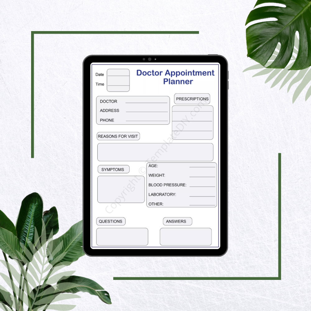 Printable Doctor Appointment Planner