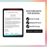 Doctors Note For School Absence