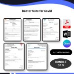 Doctor Note for Covid in PDF & Word
