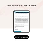 Family Member Character Letter