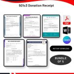 501c3 Donation Receipt in PDF & Word