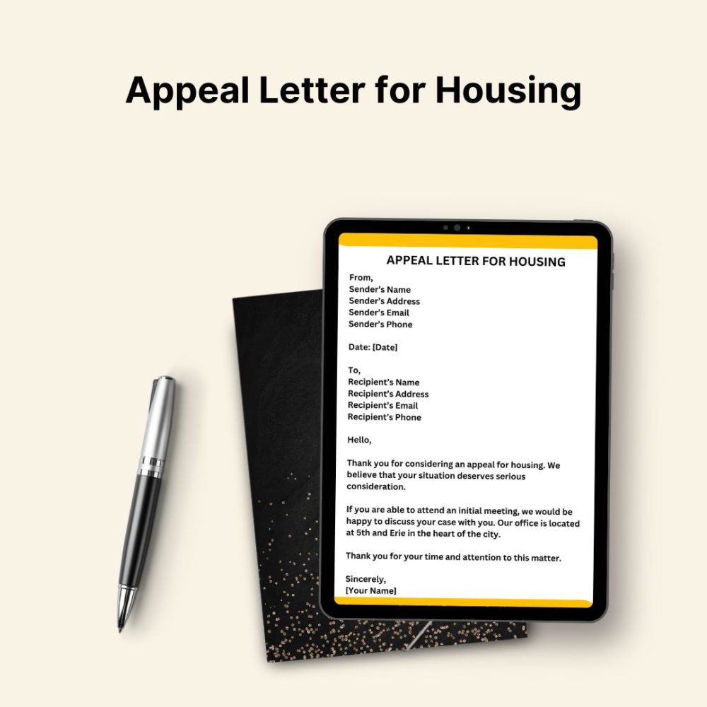 Appeal Letter for Housing PDF