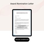 Award Nomination Letter
