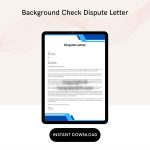 Background Check Dispute Letter