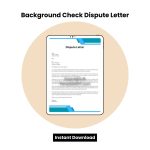 Background Check Dispute Letter Word