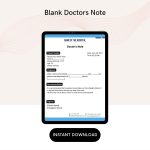 Blank Doctors Note
