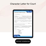 Character Letter for Court