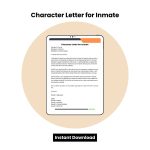 Character Letter for Inmate Word
