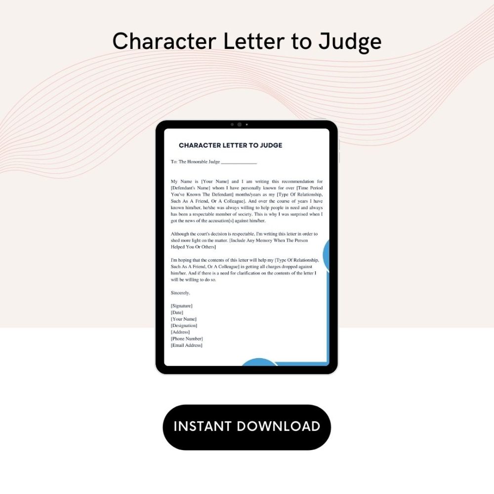 Character Letter to Judge
