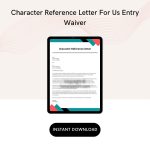 Character Reference Letter For Us Entry Waiver
