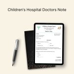 Children's Hospital Doctors Note PDF