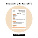 Children's Hospital Doctors Note Word