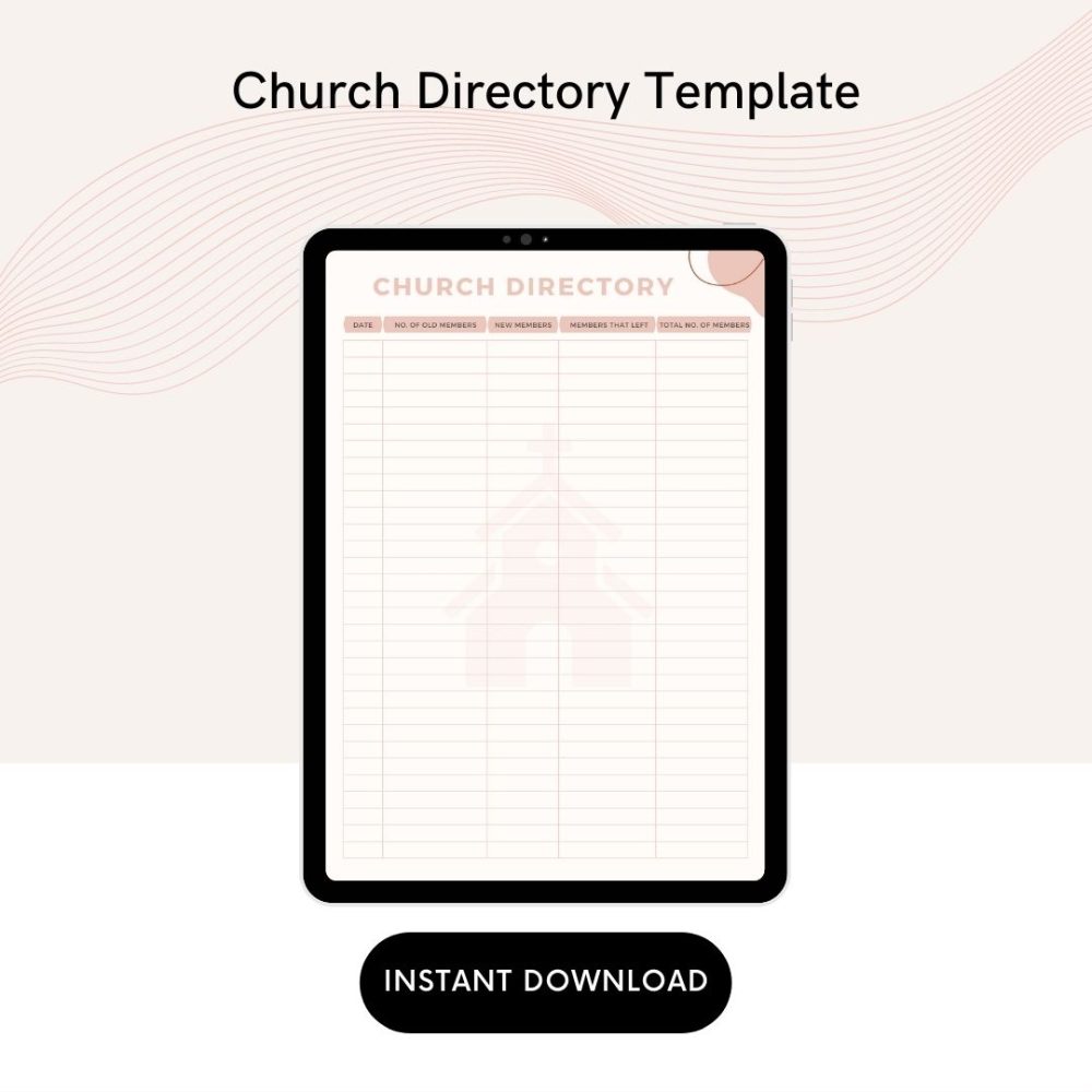 Church Directory Template