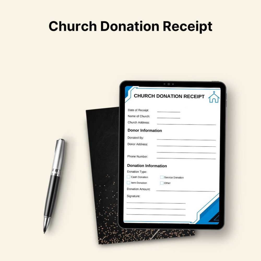 Church Donation Receipt PDF