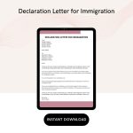 Declaration Letter for Immigration