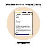 Declaration Letter for Immigration Word