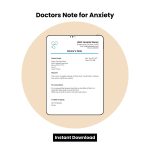 Doctors Note for Anxiety Word