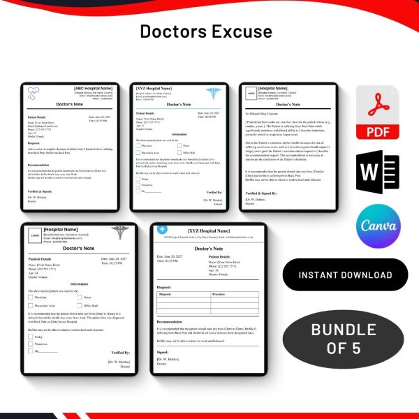 Doctors Note for Back Pain in PDF & Word