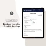 Doctors Note for Food Poisoning PDF