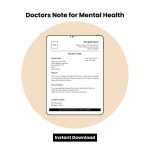 Doctors Note for Mental Health Word