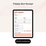 Fillable Rent Receipt