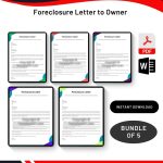 Foreclosure Letter to Owner in PDF & Word