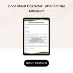Good Moral Character Letter For Bar Admission
