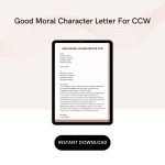Good Moral Character Letter For CCW