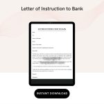 Letter of Instruction to Bank