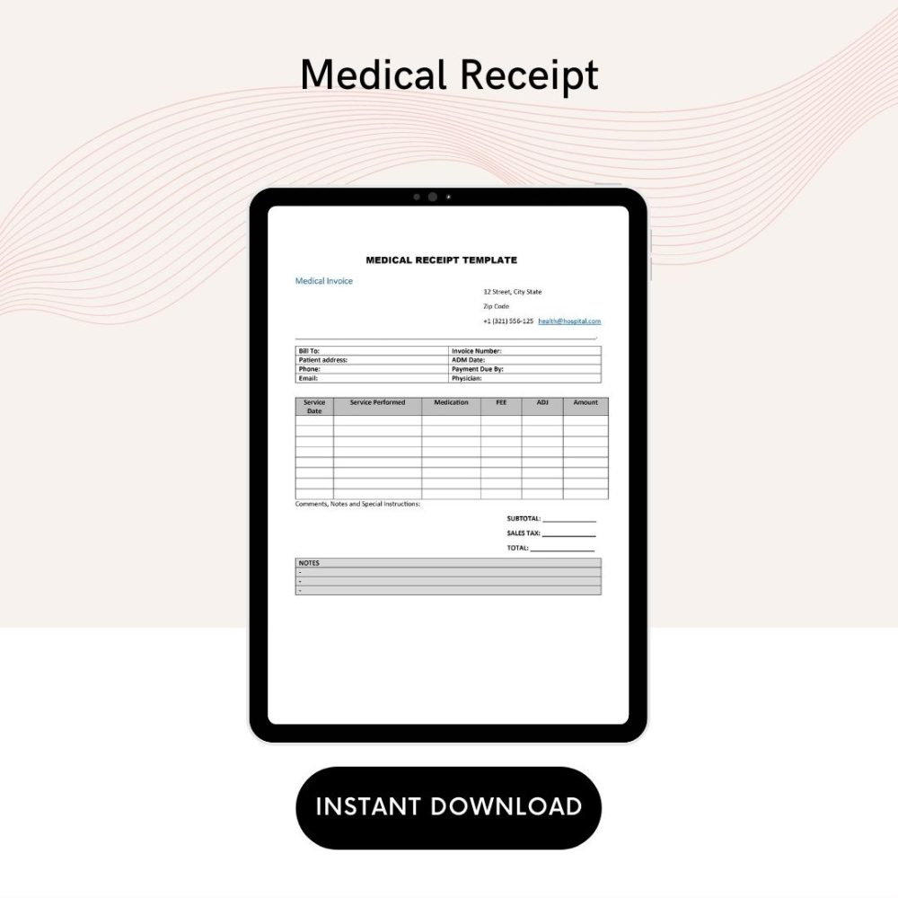 Medical Receipt