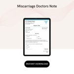Miscarriage Doctors Note