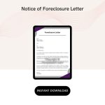Notice of Foreclosure Letter