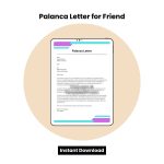 Palanca Letter for Friend Word