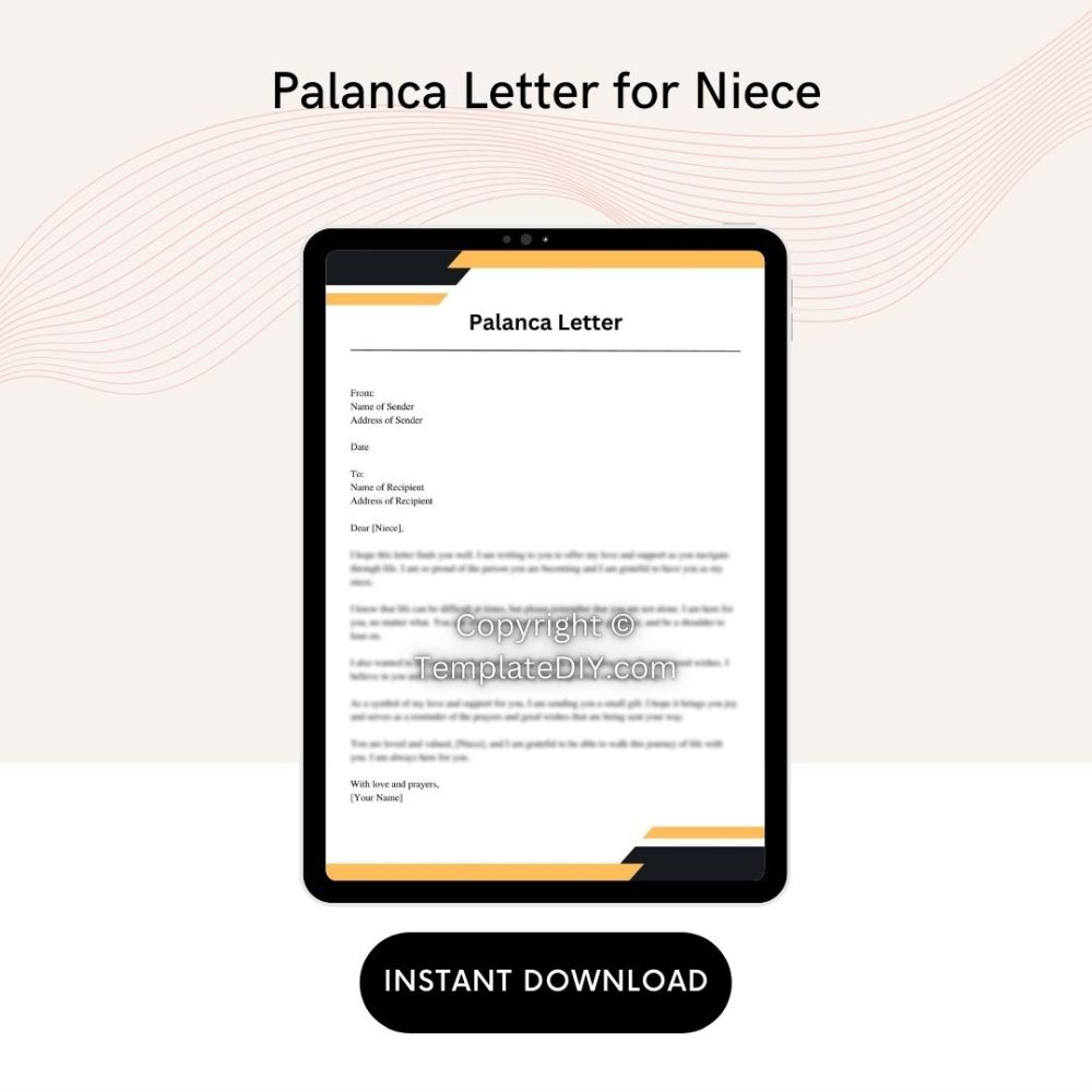 Palanca Letter for Niece