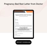 Pregnancy Bed Rest Letter from Doctor
