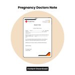 Pregnancy Doctors Note Word