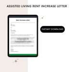 Printable Assisted Living Rent Increase Letter